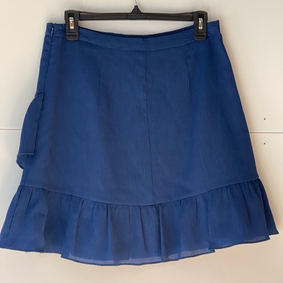 Banana Republic Blue Ruffle Layered Skirt Casual Short Mini Skirt, Sz 6 - Picture 7 of 7